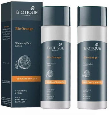 BIOTIQUE BIO BITTER ORANGE MOISTURIZING WHITENING FACE LOTION FOR MEN 120ML(240 ml)