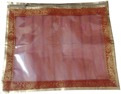 

Haryana Craft Saree Cover Stylish Saree Cover With Red Color Golden Corner And Red Border DesignsCover Size 41*36 Cm High quality saree cover Bag for organizing your costly and favorite sarees (Set Of 10) Stylish Saree Cover With Red Color Golden Corner A