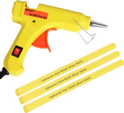 

Upkaran Yellow electric 20W Hot Melt Glue Gun With 3 Pcs Free Big Yellow Hot Melt Glue Sticks(8inch) Standard Temperature Corded Glue Gun(7 mm)