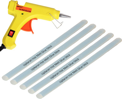 

Upkaran Yellow Super Mini 20W On Off Switch And Indicator With 5 Hot Melt Glue Sticks Standard Temperature Corded Glue Gun(7 mm)