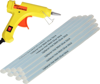 

Upkaran Yellow Super Mini 20W On Off Switch And Indicator With 10 Hot Melt Glue Sticks Standard Temperature Corded Glue Gun(7 mm)
