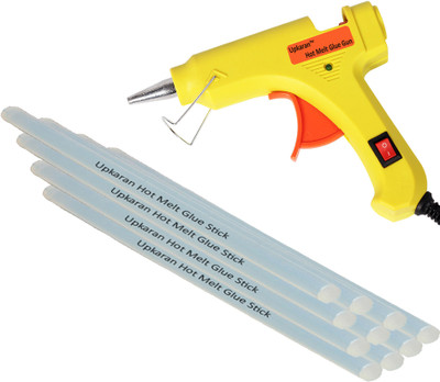 

Upkaran Professional 20 Watt with 10 Hot Melt Glue Sticks (8inch/20cm) Standard Temperature Corded Glue Gun(7 mm)