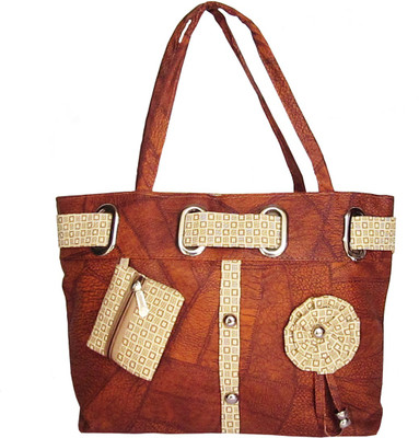 

KAMALI Hand-held Bag(Brown, Beige), Beige;brown