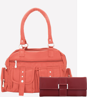 

Lady bar Hand-held Bag(Pink, Maroon), Maroon;pink