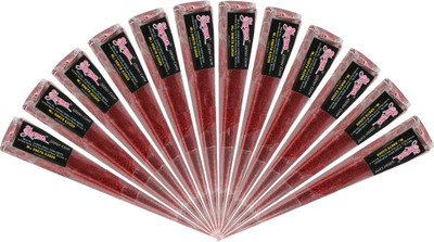 

Shama Red Sparking Glitter Gel Cone For Body Art (Set of 12 Pieces)(460 g)