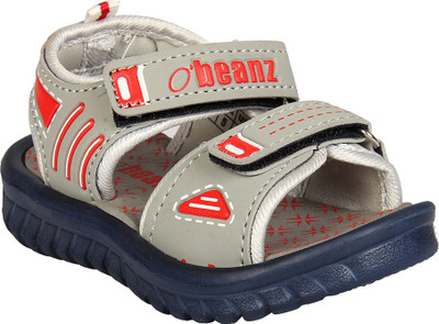 

Beanz Boys Velcro Sports Sandals(Grey, L.grey/red