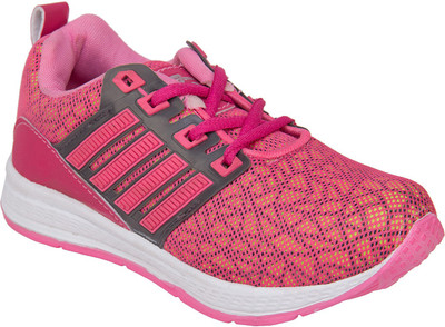 

77 seventy seven Boys & Girls Lace Running Shoes(Multicolor, Pink