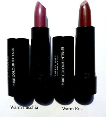 

Oriflame Sweden Pure Colour Intense Lipstick(Warm Fuschia, Warm Rust)
