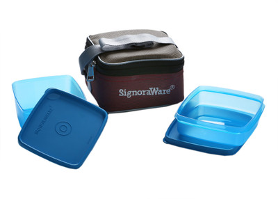 Signoraware Quick Carry Lunch with Bag 2 Containers Lunch Box(850 ml)
