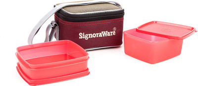 Signoraware Quick Carry Lunch with Bag 2 Containers Lunch Box(850 ml)