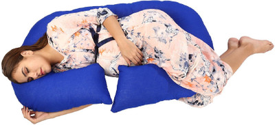 AVI Plain Pregnancy Pillow Pack of 1(Dark Blue)