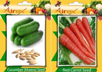 Airex Cucumber (Kheera), Red Carrot Seed(15 per packet)