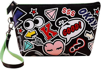 

KRIO DESIGNS Quirky Cosmetic Pouch Bag Pouch(Black)