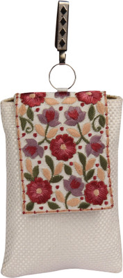 

Sunbeams SB3038CR Jute Reshamwork Flap Juda mobile Pouch Mobile Pouch(Beige)