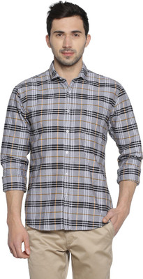 CAMPUS SUTRA Men Checkered Casual Grey Shirt