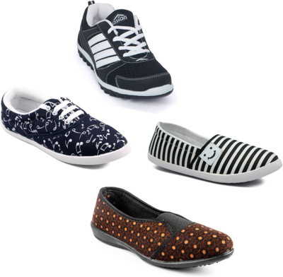 

Asian Women Casual & Running Shoes Combo Pack of 4 Casuals For Women(Multicolor