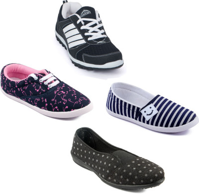 

Asian Women Casual & Running Shoes Combo Pack of 4 Casuals For Women(Multicolor