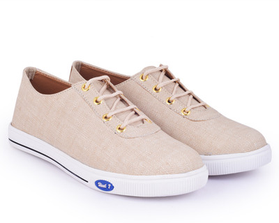 

Trendy Look Suede Sneakers For Women(Beige, Cream