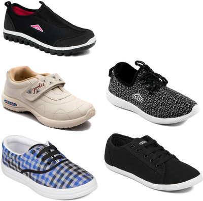 

Asian Women Casual & Running Shoes Combo Pack of 5 Casuals For Women(Multicolor