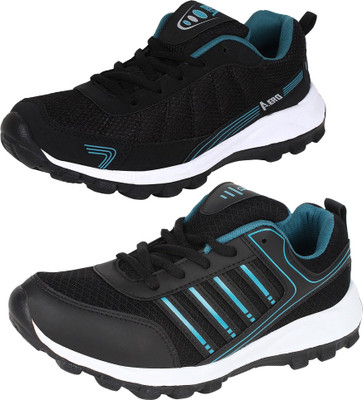 

Aero 02 Pair Combo Power Play Walking Shoes For Men(Black, Blue, Black, Blue, Black::cyan::black::cyan