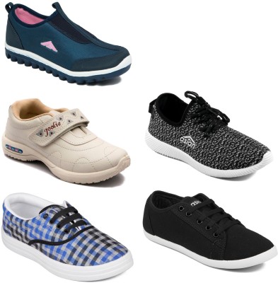 

Asian Women Casual & Running Shoes Combo Pack of 5 Casuals For Women(Multicolor