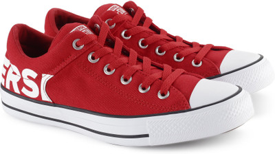 

Converse Wordmark II Ox Sneakers For Men(Red, White, Enamel red/black/white