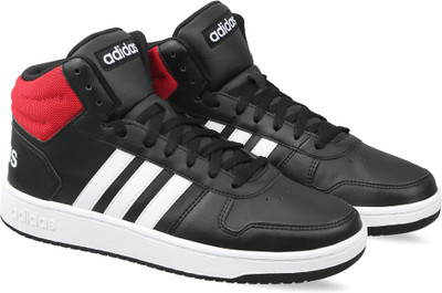 

ADIDAS HOOPS 2.0 MID Basketball Shoes For Men(Black, Red, Cblack/ftwwht/scarle