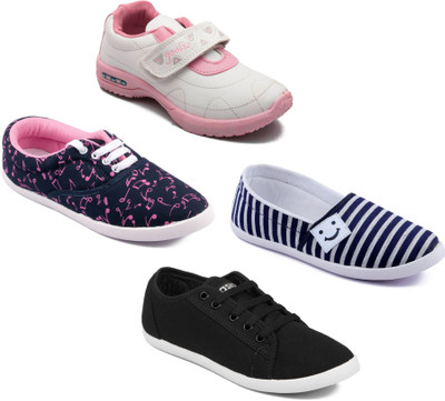 

Asian Women Casual & Running Shoes Combo Pack of 4 Casuals For Women(Multicolor