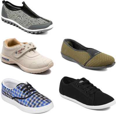 

Asian Women Casual & Running Shoes Combo Pack of 5 Casuals For Women(Multicolor