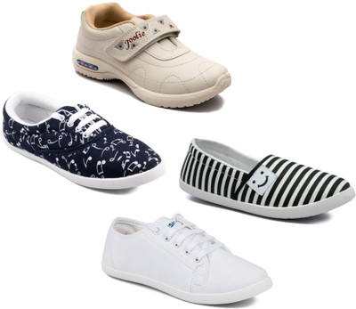 

Asian Women Casual & Running Shoes Combo Pack of 4 Casuals For Women(Multicolor