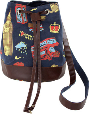 

YOLO Women Casual Blue Cotton, Canvas Sling Bag