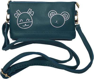

Regiis Women Casual Green PU Sling Bag