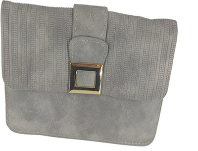 

BAEnagari Women Casual Grey PU Sling Bag