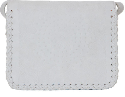 La-VORA Women Casual Grey Leatherette Sling Bag