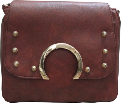 

Sunny Fashion Women Casual Brown PU Sling Bag