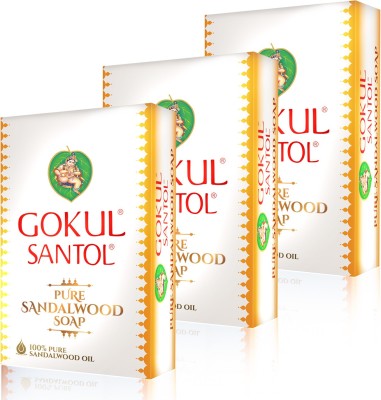 GOKUL Sandalwood soap 75g (Pack of 3)(3 x 25 g)