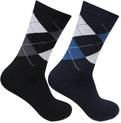 Bonjour Men Solid Mid-Calf/Crew(Pack of 2)