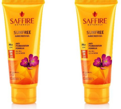 

Saffire Sunfree SPF 20 Sunscreen Gel - SPF 20 PA+(Pack of 2) - SPF 20 PA+(120 g)