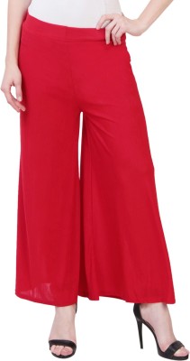 Shyammc Flared Women Red Trousers