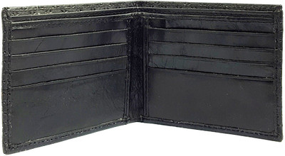 

AZOON WORLD Men Black Genuine Leather Wallet(10 Card Slots)