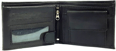 

AZOON WORLD Men Black Genuine Leather Wallet(5 Card Slots)