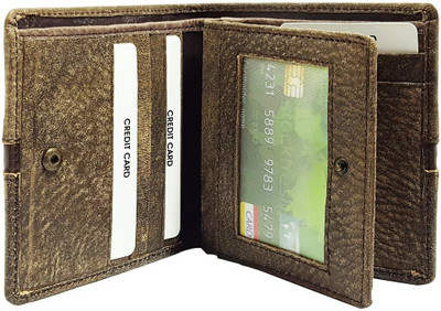 

AZOON WORLD Men Brown Genuine Leather Wallet(15 Card Slots)