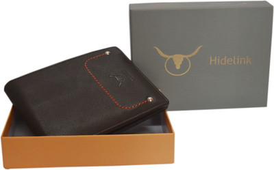 

Hidelink Men Black Genuine Leather Wallet(6 Card Slots)