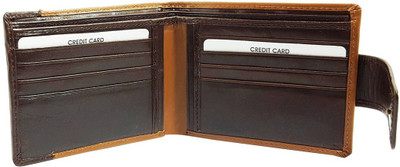 

AZOON WORLD Men Black Genuine Leather Wallet(8 Card Slots)