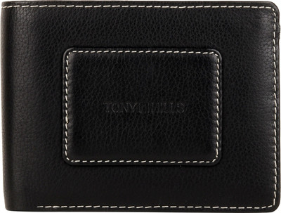 

Tony Hills Men Black Genuine Leather Wallet(8 Card Slots)