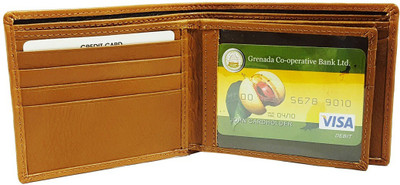 

AZOON WORLD Men Brown Genuine Leather Wallet(8 Card Slots)