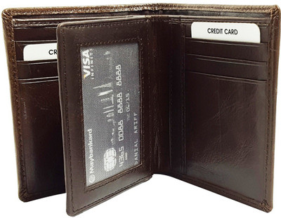 

AZOON WORLD Men Brown Genuine Leather Wallet(15 Card Slots)