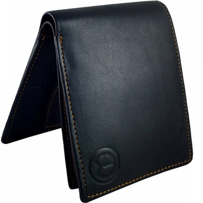 

KnW Men Black Genuine Leather Wallet(3 Card Slots)
