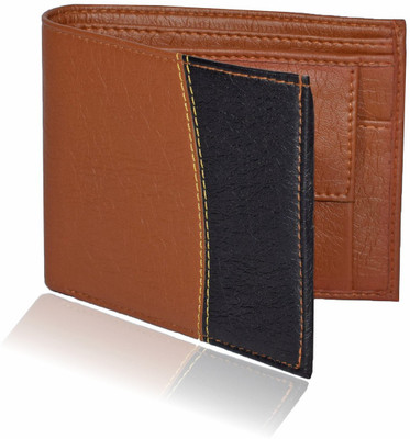 

Toughstance Men Tan Artificial Leather Wallet(5 Card Slots), Tan-black