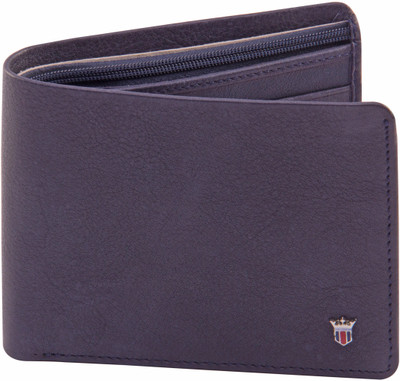 

alton Men Casual Brown Genuine Leather Wallet(5 Card Slots), Blue
